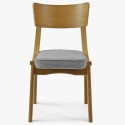 Krzesła do jadalni dębowe z szarą tapicerką Duran , {PARENT_CATEGORY_NAME - 9