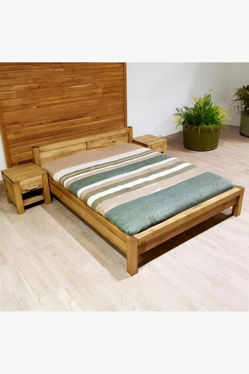 Łóżko z litego drewna bukowego, kolor Antik, 140 x 200 cm , {PARENT_CATEGORY_NAME - 0