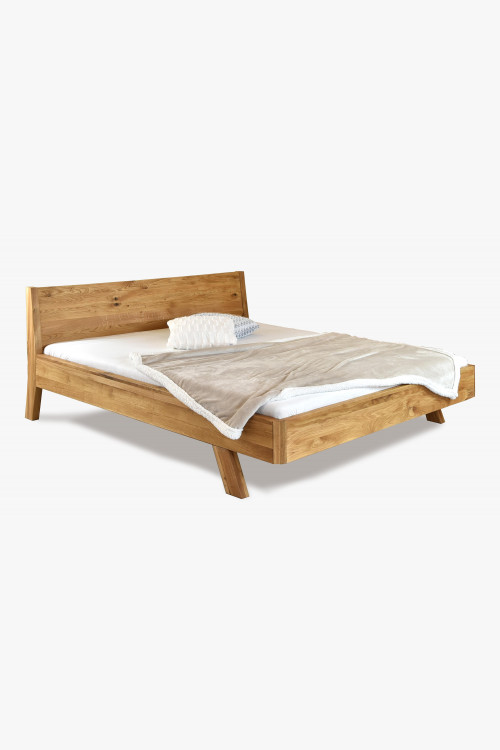 Dębowe łóżko z litego drewna dąb, Marina 140 x 200 , {PARENT_CATEGORY_NAME - 0