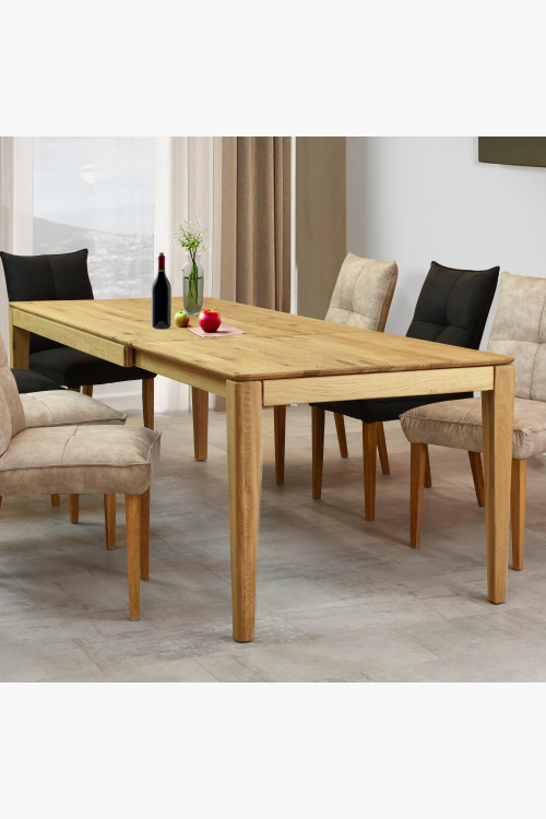 Rozkładany stół z litego dębu, 140 x 90 cm (225 x 90 cm) , {PARENT_CATEGORY_NAME - 0