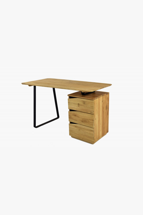 Stół roboczy dębowy, z czarnymi metalowymi nogami, Smak , {PARENT_CATEGORY_NAME - 1