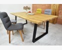 Luksusowy stół z litego drewna - czarne stalowe nogi, Torino 180 x 90 cm , {PARENT_CATEGORY_NAME - 9