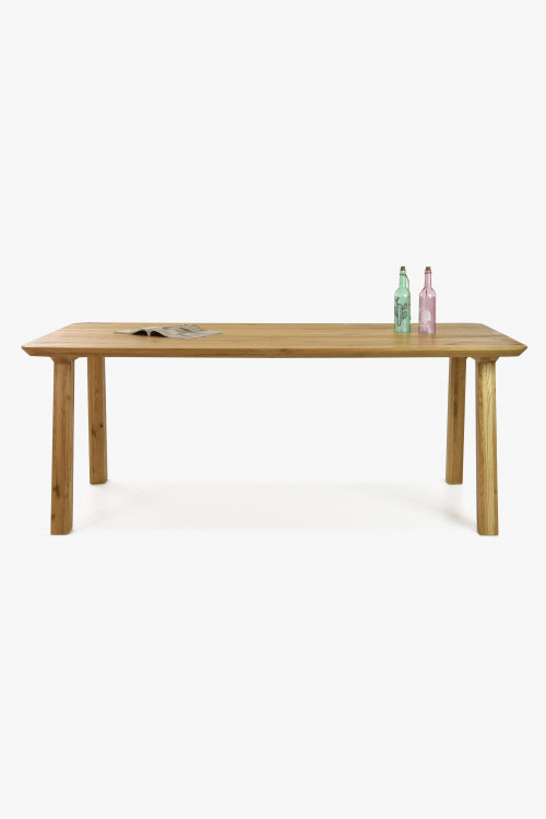 Stół jadalniany z litego drewna - zaokrąglone krawędzie, Martina 200 x 100 cm , {PARENT_CATEGORY_NAME - 1