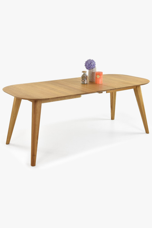 Rozkładany stół owalny, lity dąb, Otawa XL 160-200 cm , {PARENT_CATEGORY_NAME - 1